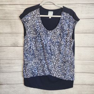 Sunday Large Sleeveless Blue sleeveless Blouse